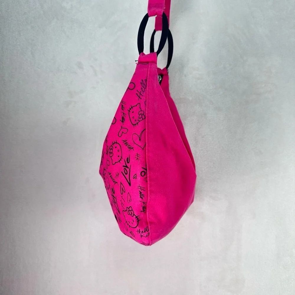 Hello Kitty Hot Pink Shoulder Bag | Sanrio‎ Purse Zip Handbag | Y2K Style